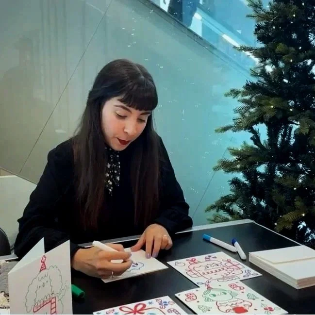 Live Drawing Session Christmas Postcards El corte inglês