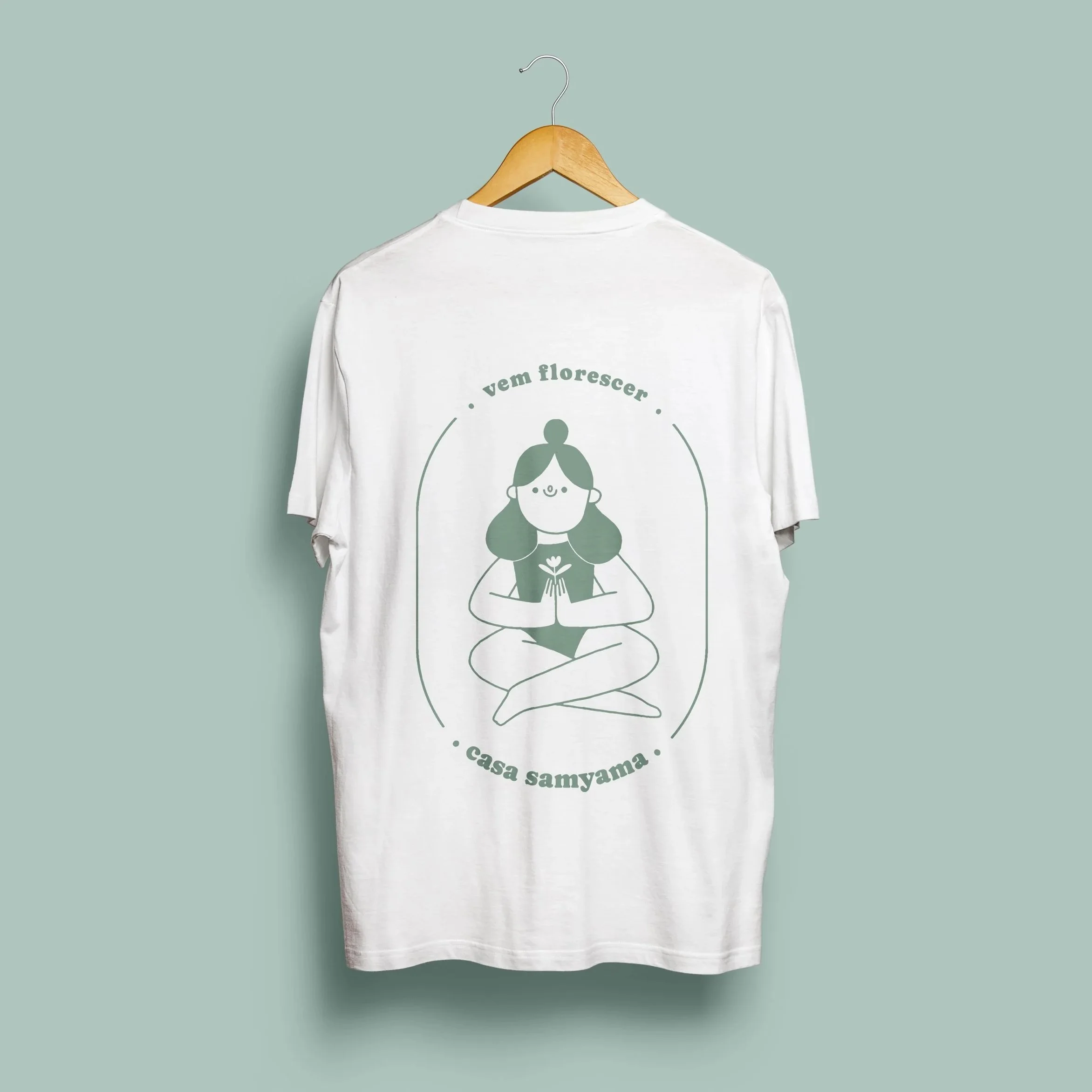 Design Casa Samyama escola de yoga seixal amora gambuzino t-shirts totebags