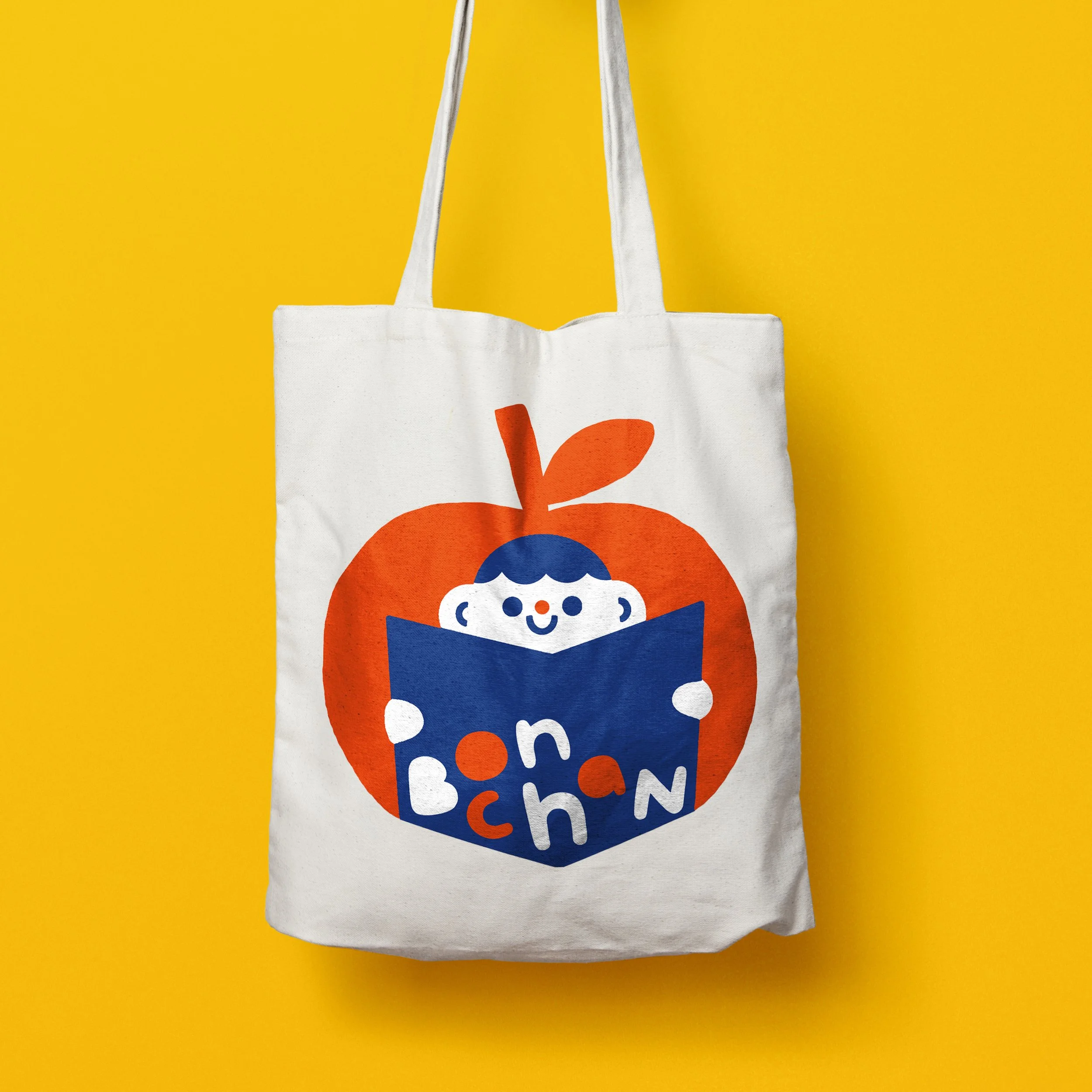 Bonchan Press Logo kid apple illustration kidlit gambuzino children's books