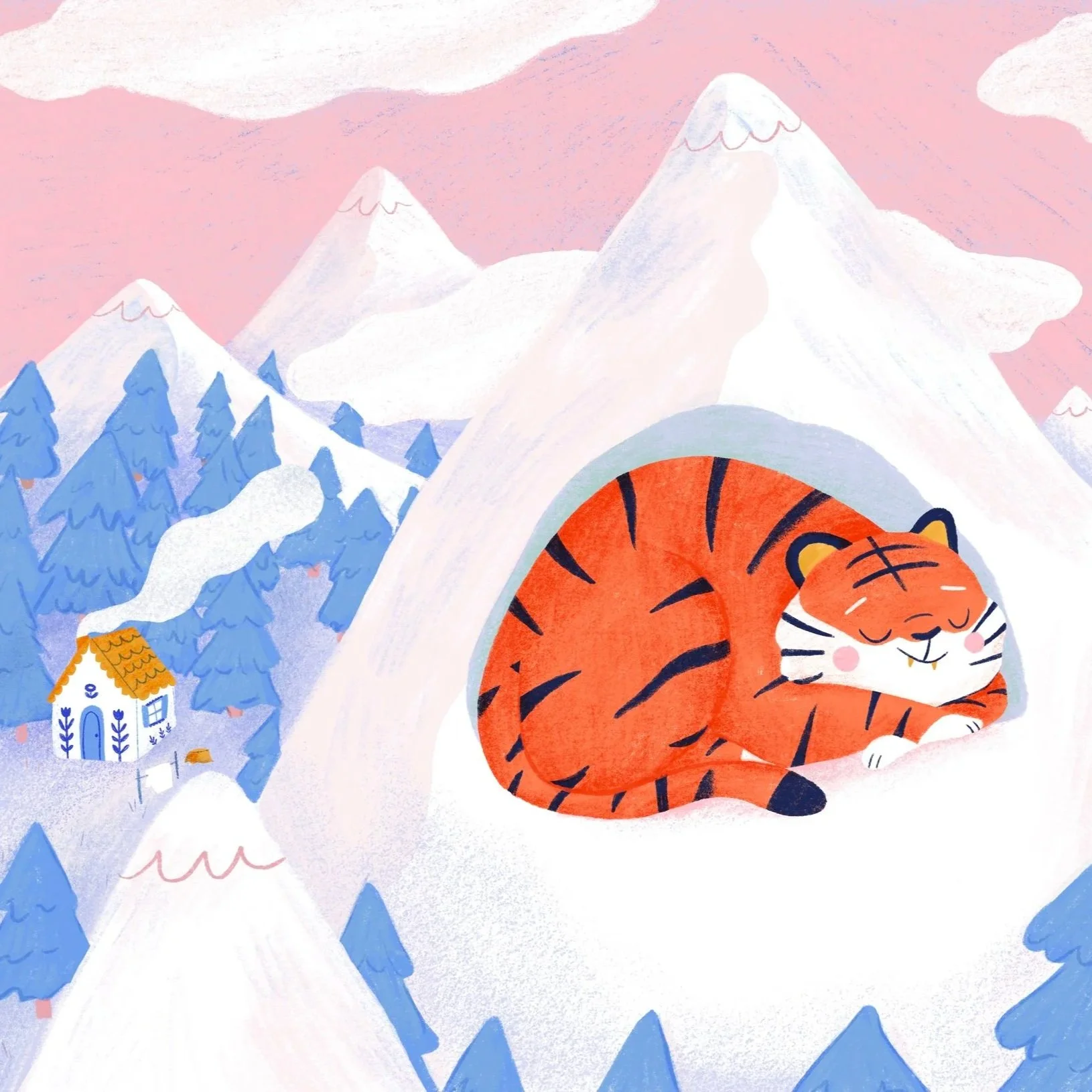 Too Scary For a Tiger ! children's book mountains mongolian folk forest Daniel Yang Gambuzino