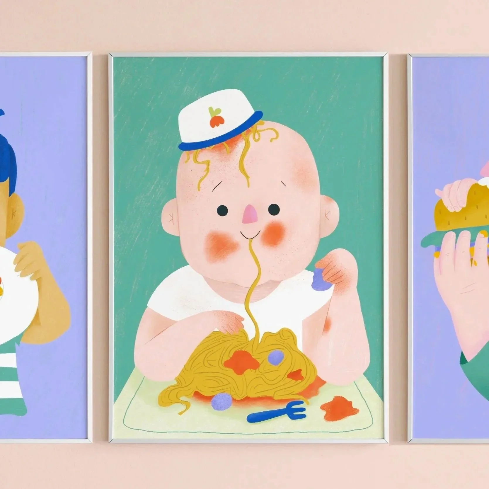 EAT LIKE NO ONE IS WATCHING ILLUSTRATION SERIES FOR EATERY 119 PORTO CAFE GAMBUZINO