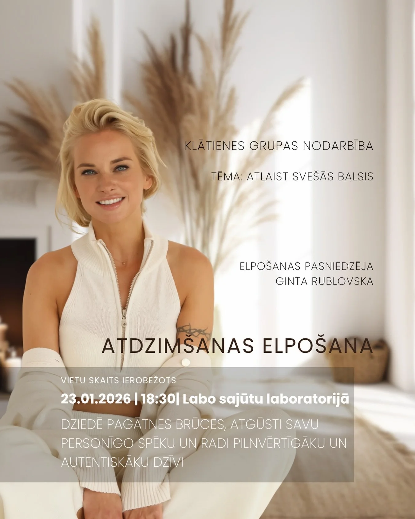 Daudz kas no tā, ko domājam par sevi, patiesībā nav mūsu pa&scaron;u balss. Tā ir audzinā&scaron;ana, autoritātes, vide, salīdzinā&scaron;anās ar citiem. Laika gaitā &scaron;ie vēstījumi kļūst tik ierasti, ka sāk izklausīties pēc patiesības.

&ldquo;