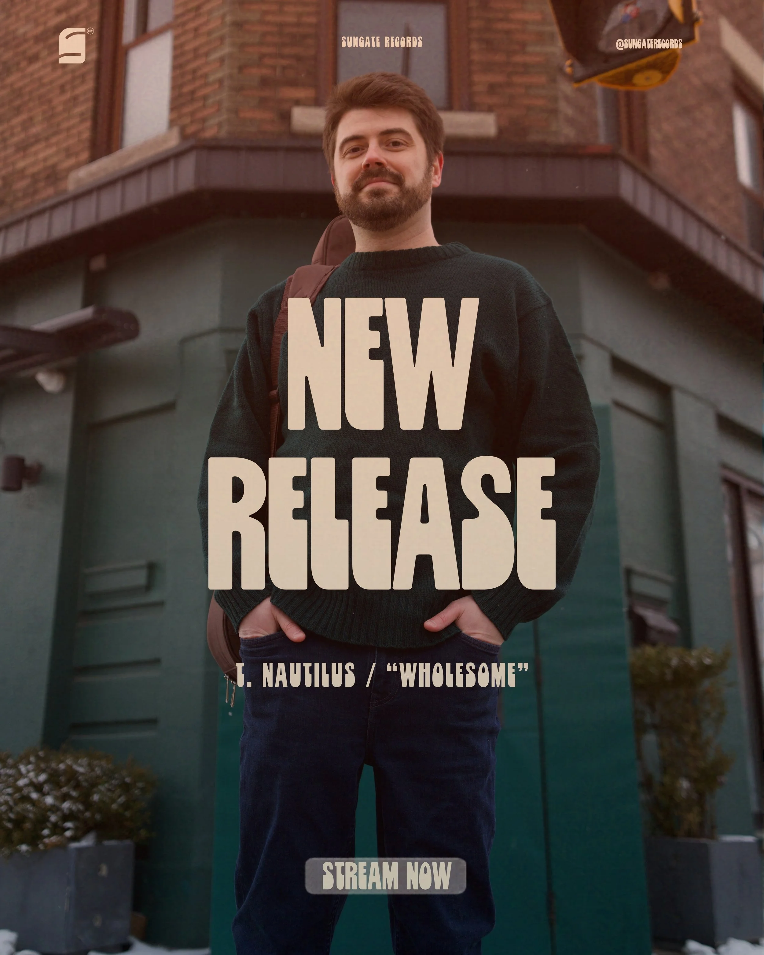 Close-up of a woman underwater in a swimming pool, wearing a red strapless top, with sunlight creating patterns on her skin, and the text 'La Boheme' overlaid.