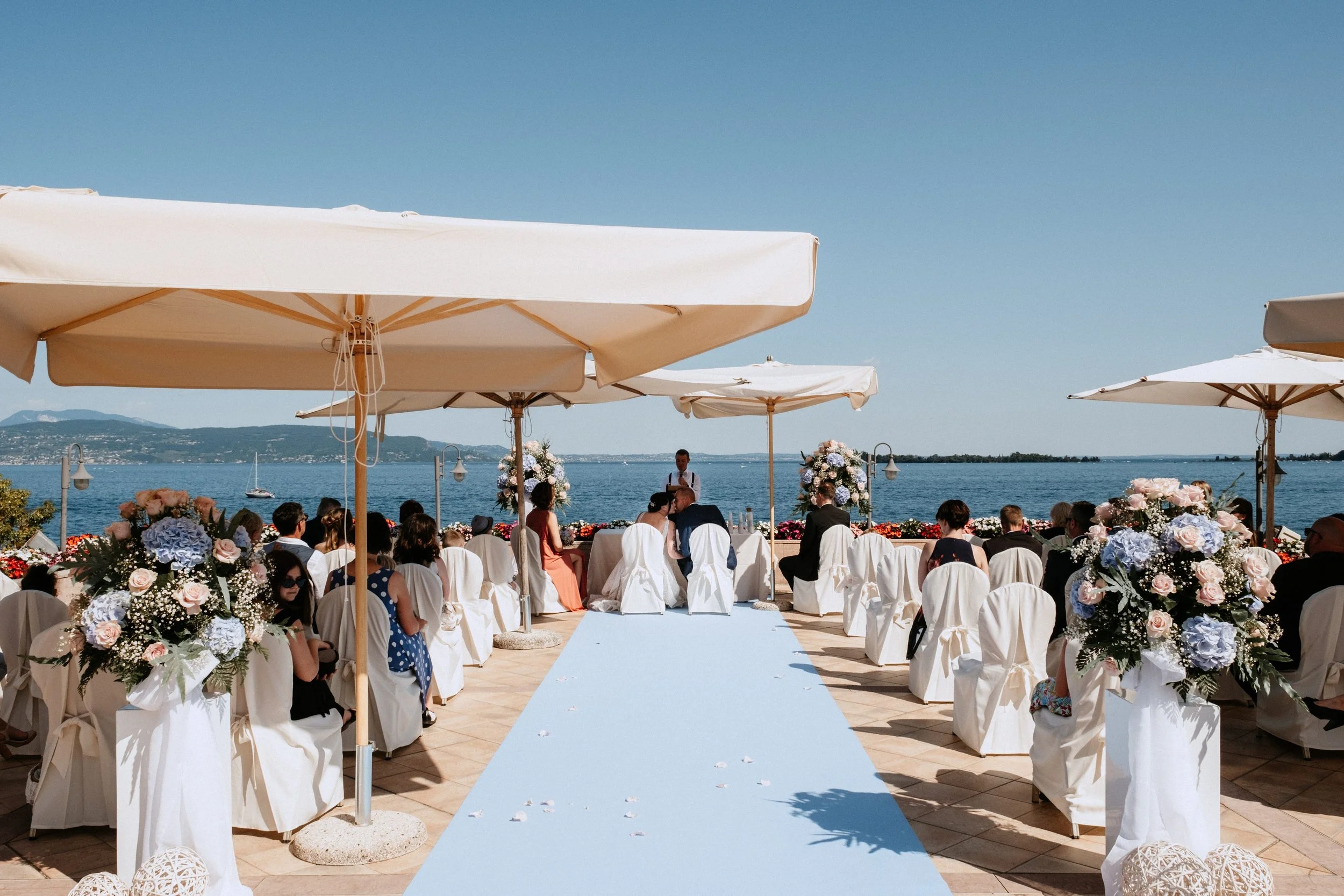 A Colorful And Modern Wedding On a terrace in Gardone Riviera
