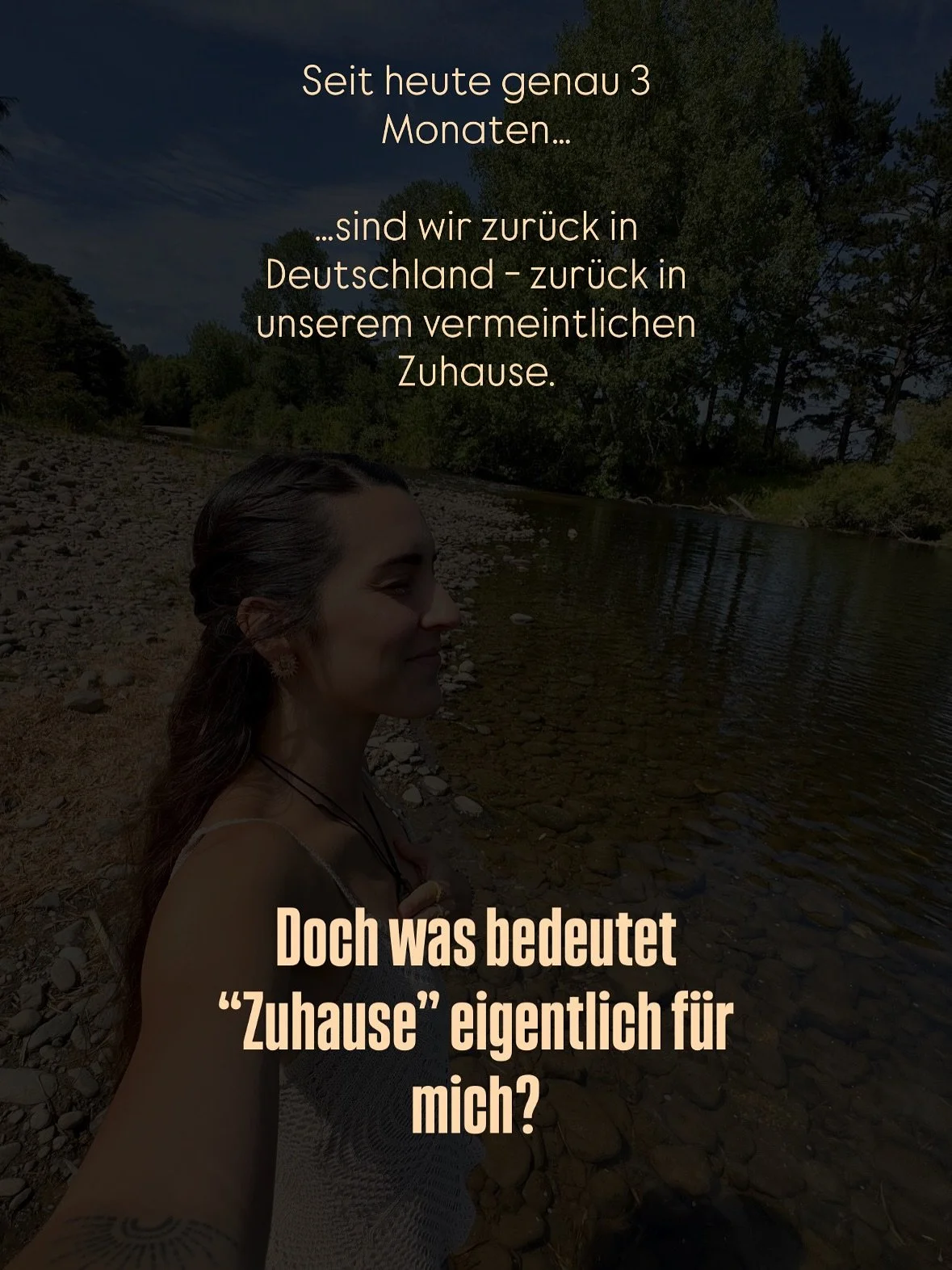 Was bedeutet &bdquo;Zuhause&ldquo; f&uuml;r dich?

Seit genau drei Monaten bin ich zur&uuml;ck in Deutschland - zur&uuml;ck in meinem vermeintlichen Zuhause.
Doch gestern, auf dem R&uuml;ckflug aus dem Urlaub, habe ich einen alten Journaleintrag gefu