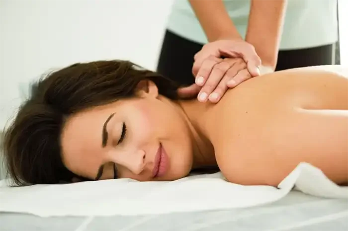 Woman getting massage