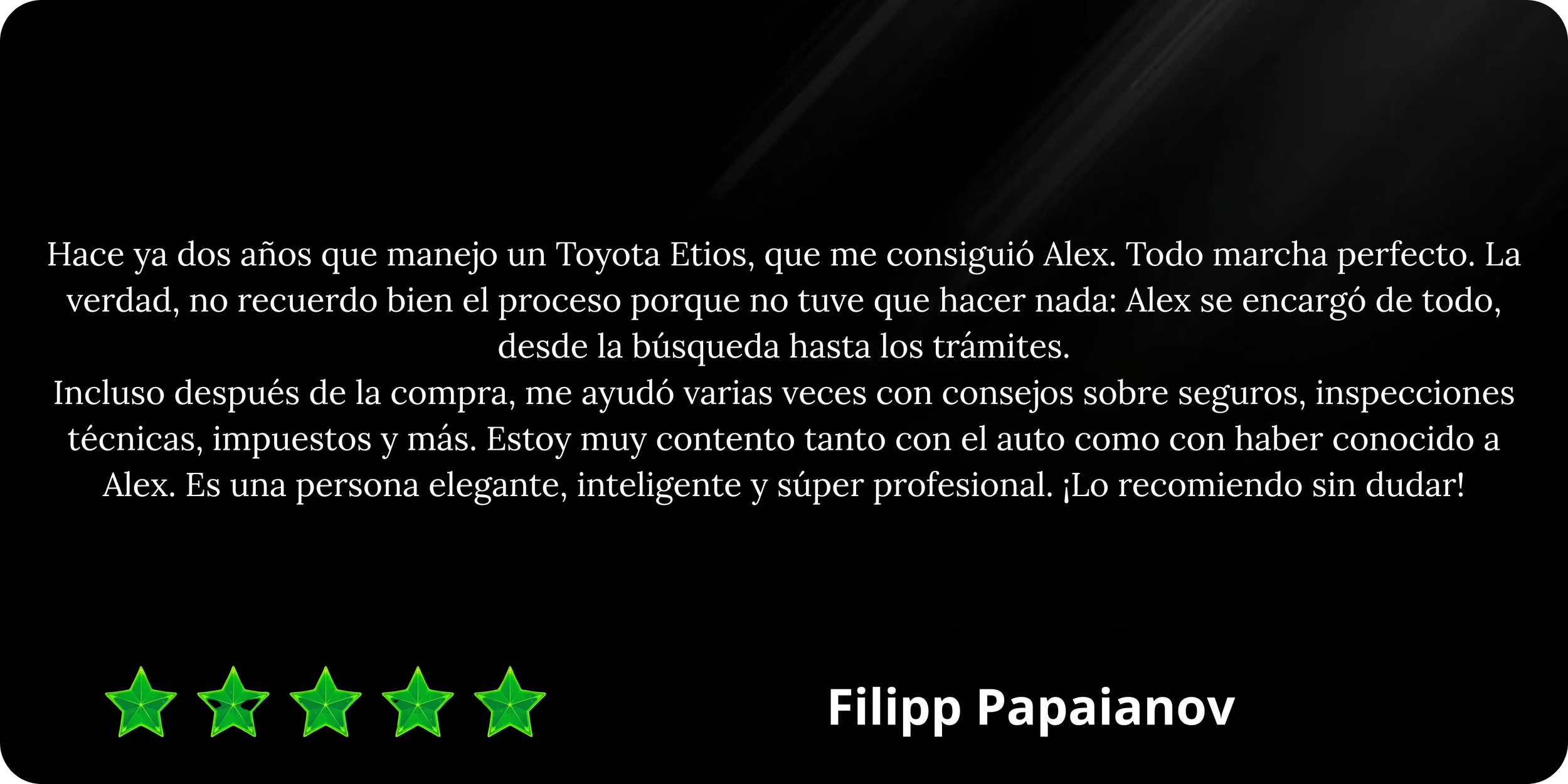 Reseña positiva de Filipp Papaianov