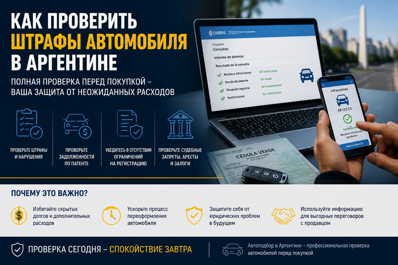 Как проверить штрафы автомобиля в Аргентине перед покупкой