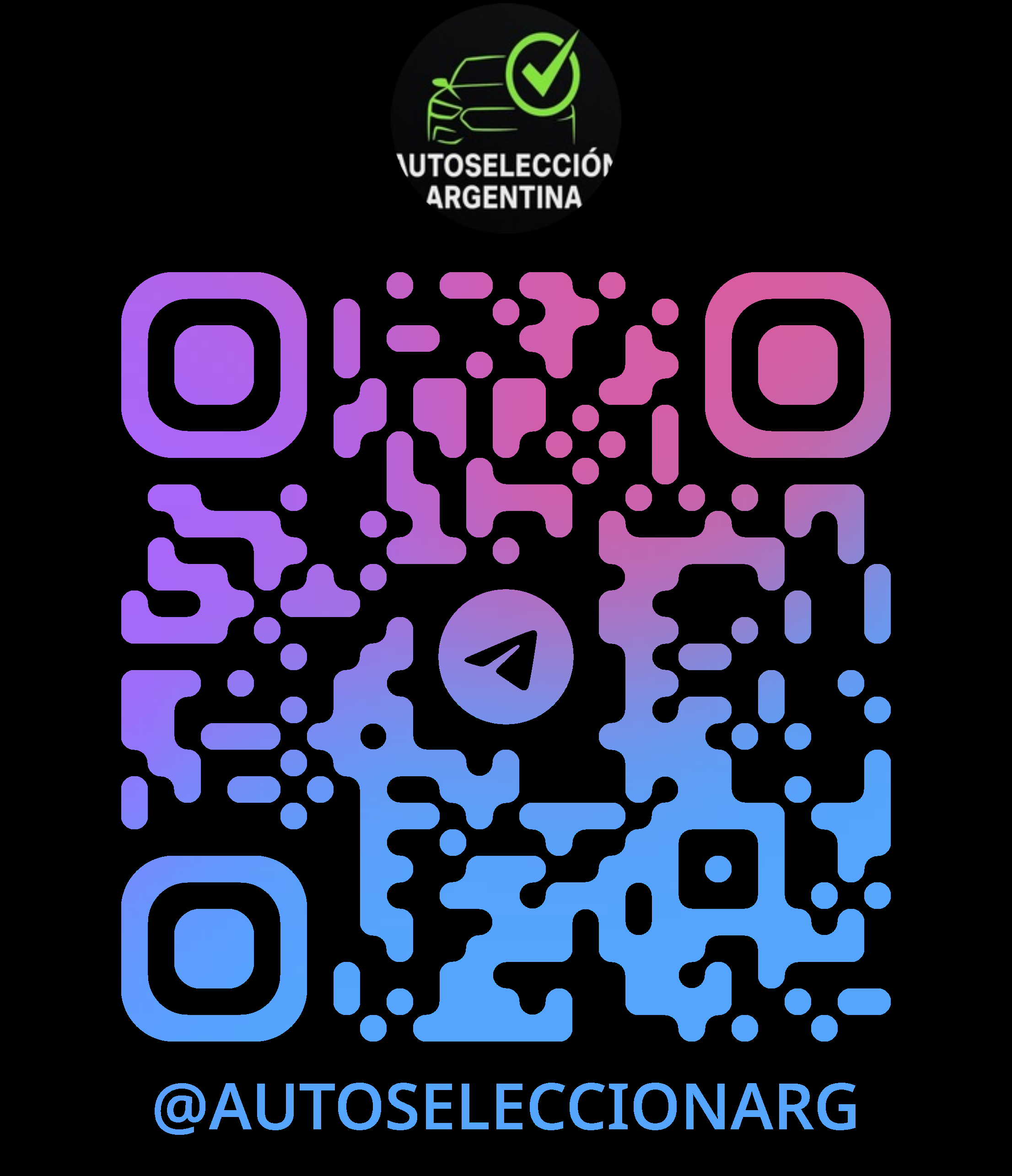 Código QR Telegram '@AUTOSELECCIONARG'