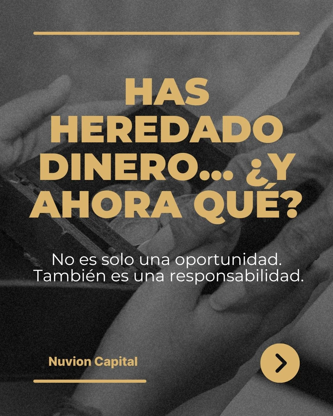Has heredado dinero: &iquest;qu&eacute; haces ahora?

💸 Recibir dinero no siempre es solo una oportunidad. Tambi&eacute;n es una responsabilidad.

Cuando llega una cantidad importante, es f&aacute;cil querer tomar decisiones r&aacute;pidas. Pero el 