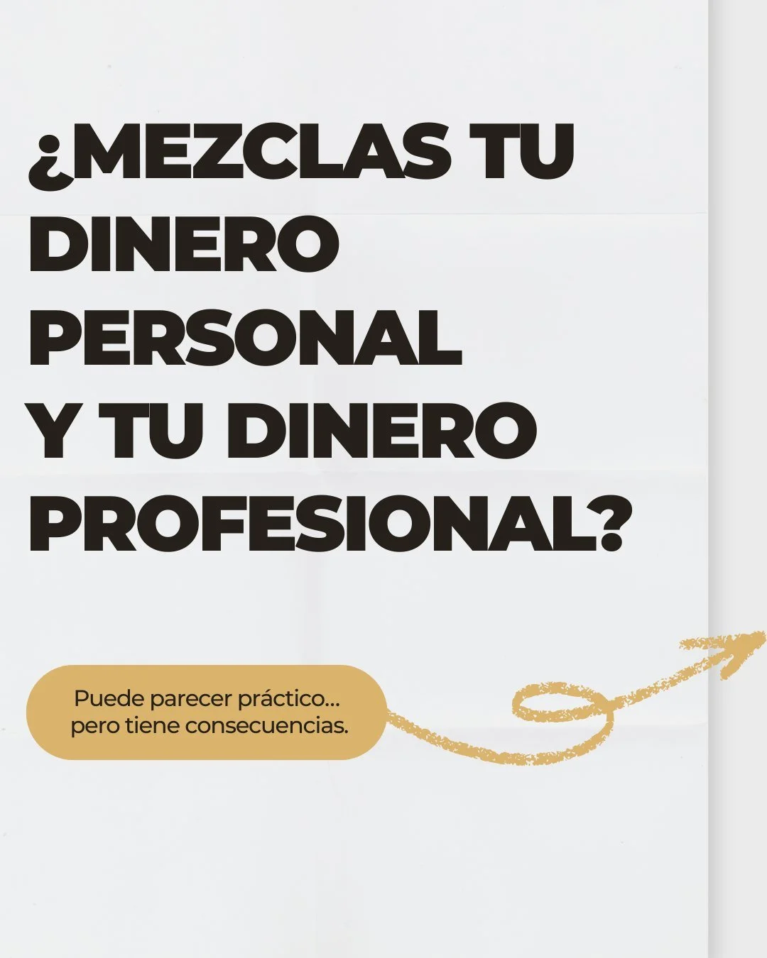 💼💸 Uno de los errores m&aacute;s comunes en la gesti&oacute;n financiera es mezclar el dinero personal con el profesional.

Al principio parece pr&aacute;ctico. Pagas algo desde una cuenta, ingresas en otra, utilizas el dinero seg&uacute;n lo neces