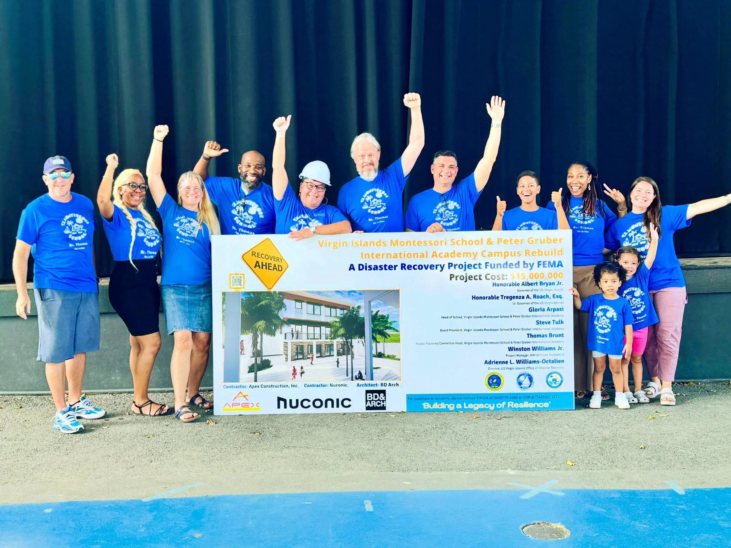 🔨🧱 Today marked a major milestone for our new CAMPUS REBUILD, with a groundbreaking ceremony celebrating the official start of this multi-year reconstruction project. 

Members of the @usviofficeofdisasterrecovery, VIMSIA Project Management Team, f
