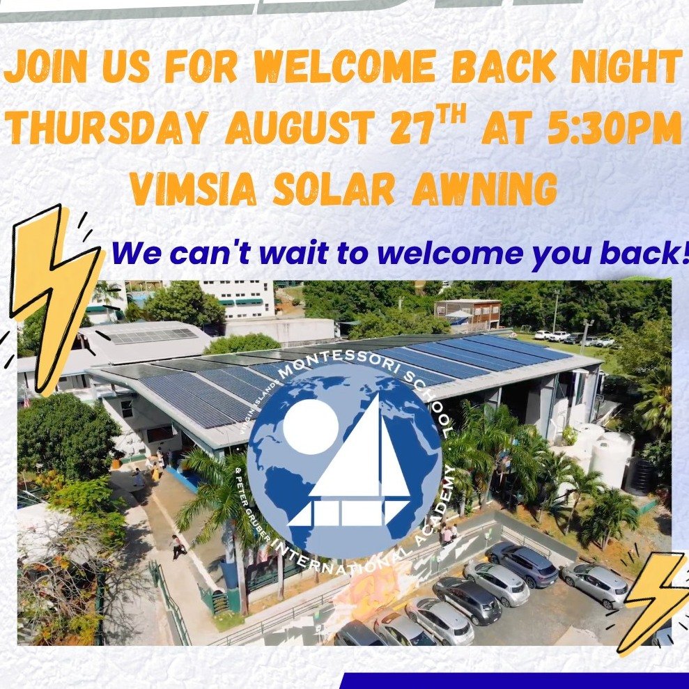 Reminder for TOMORROW EVENING: All families are invited and encouraged to attend Welcome Back Night, as we kick off the 2026&ndash;2027 school year with this vibrant community gathering! The fun starts at 5:30pm under the solar awning. Here's what's 