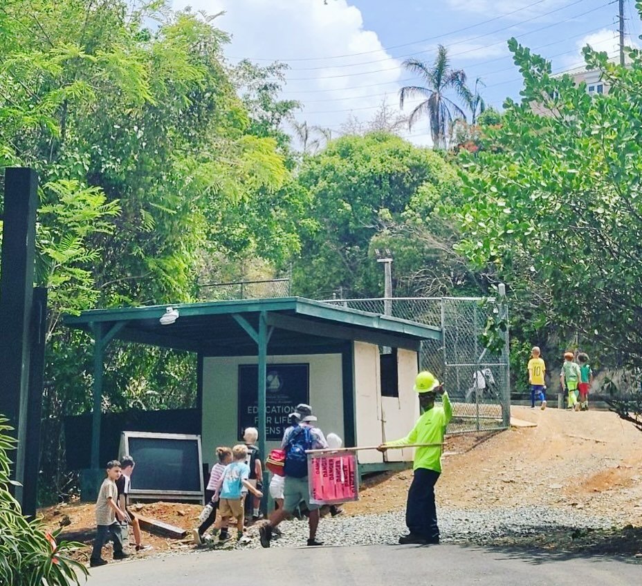 🧱🔨 Construction for VIMSIA&rsquo;s $15M rebuild continues, with swift progress on the Bornn Building being built on the central campus. 

We enjoyed this moment of a friendly Apex Construction flagman helping children to cross the parking lot, afte