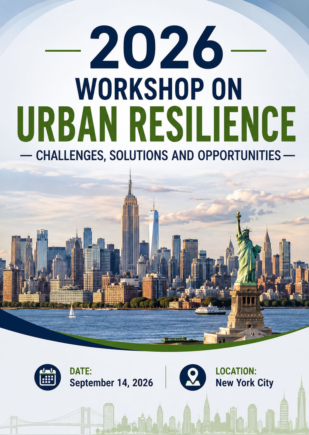 2026 Workshop on Urban Resilience: Challenges, Solutions and Opportunities
