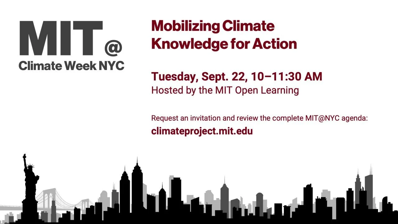 Mobilizing Climate Knowledge for Action: MIT@Climate Week NYC 2026