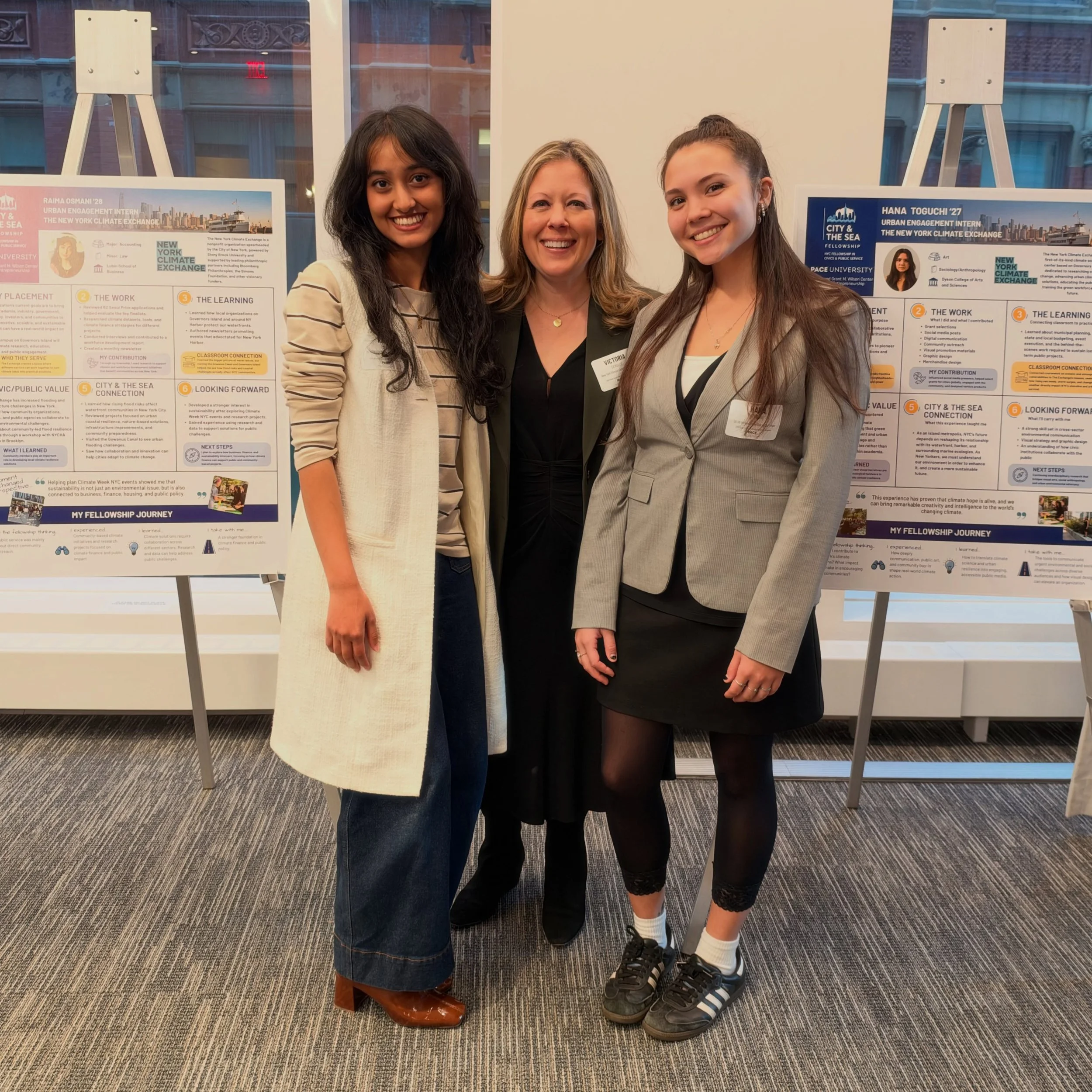 Congratulations to our summer interns from @paceuniversity! We enjoyed celebrating Raima and Hana's efforts with the team at the @paceuwilsoncenter last week. Working alongside students from a dozen academic institutions in our partner network is one