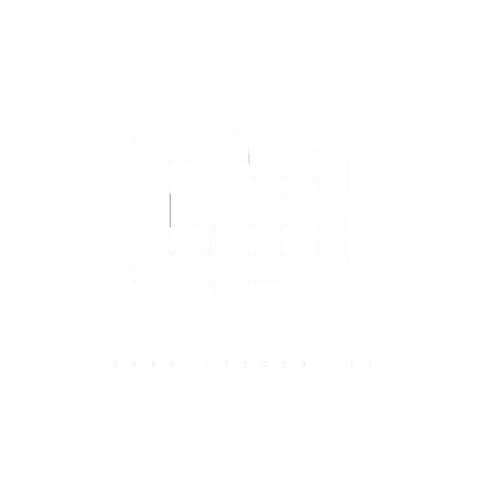 Black background with a white abstract geometric figure and text that says 'Good Vibes Only' below it.