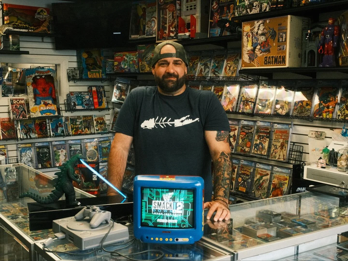 Our piece on @losttoysandcomicsli goes up tomorrow. It&rsquo;s about more than toys &mdash; it&rsquo;s about memory, collecting, and that feeling of stepping back into the best Saturday of your childhood. #losttoysandcomics #themerryandmacabre #nosta