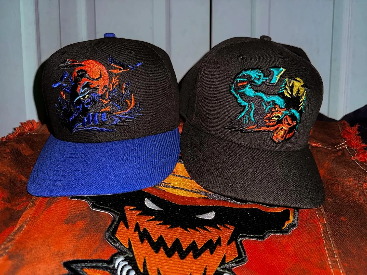 Picked up two new hats from @noblenorthco that instantly hit that Halloween nostalgia nerve.

Sasquatch is mid-stomp with an axe in one hand and a lantern in the other &mdash; like he&rsquo;s about to tell a ghost story deep in the woods.

Scarecrow&