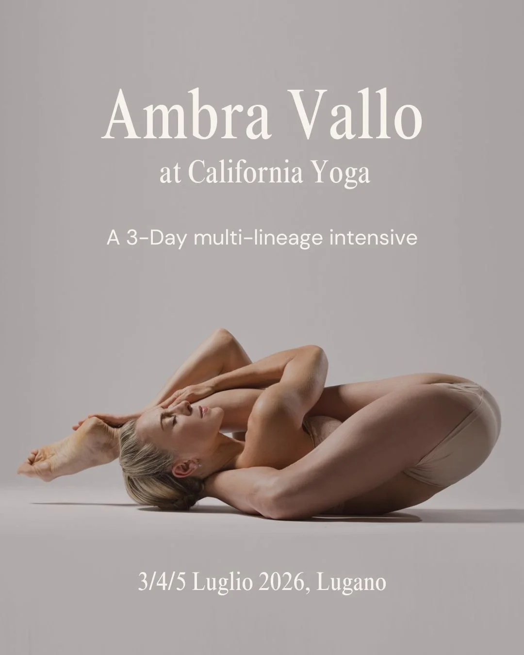 Ambra Vallo · 3-day multi-lineage intensive Lugano
