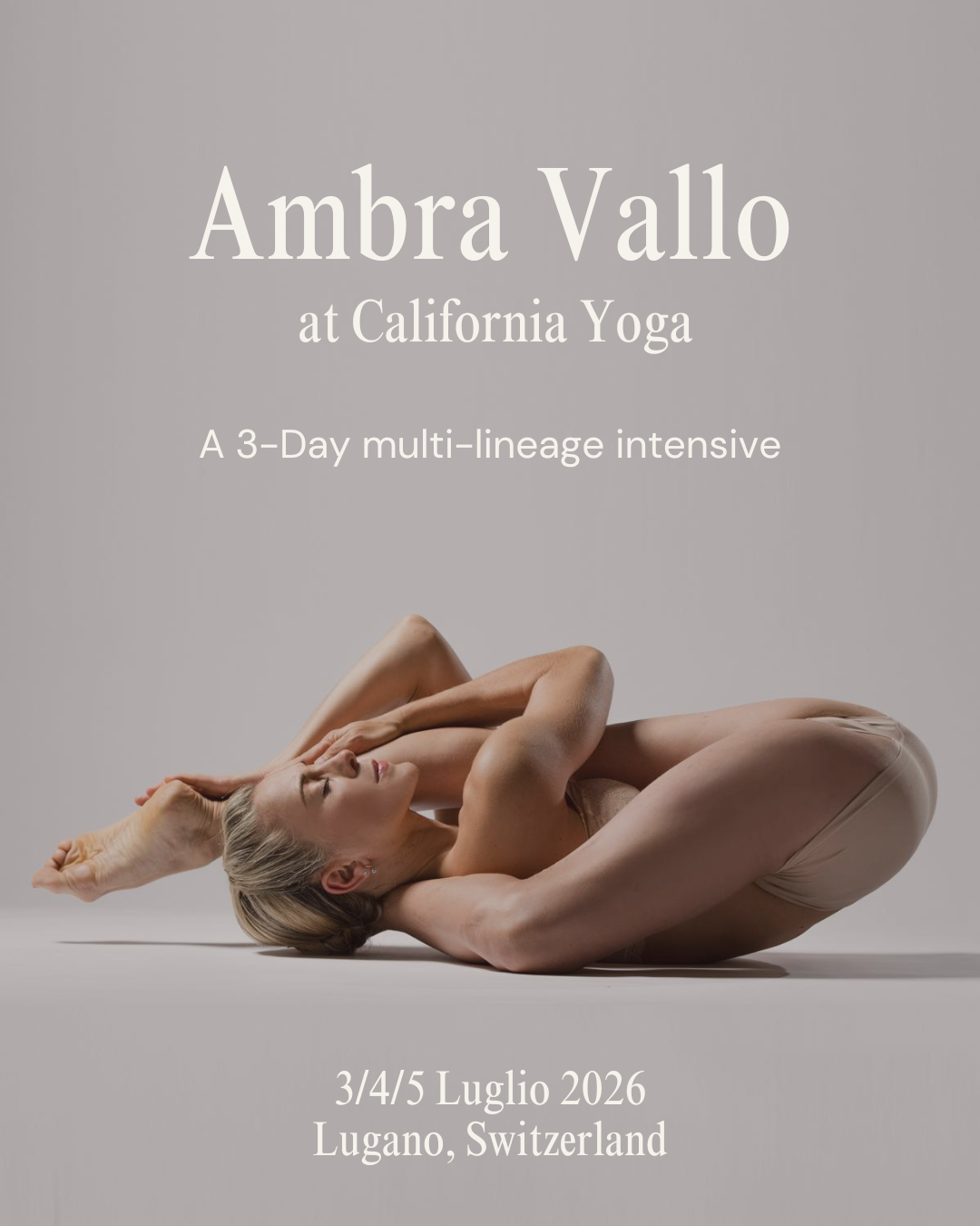 Ambra Vallo · 3-day multi-lineage intensive Lugano