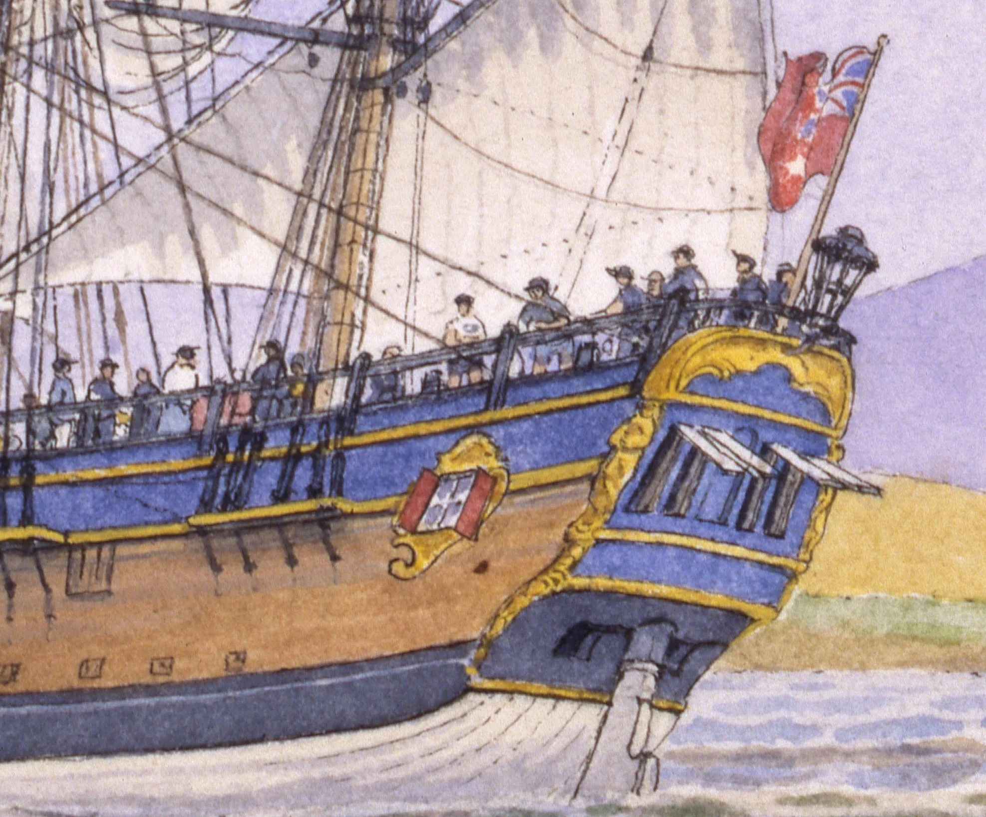 HM Bark ENDEAVOUR Replica sailing up the Sacramento delta.jpeg