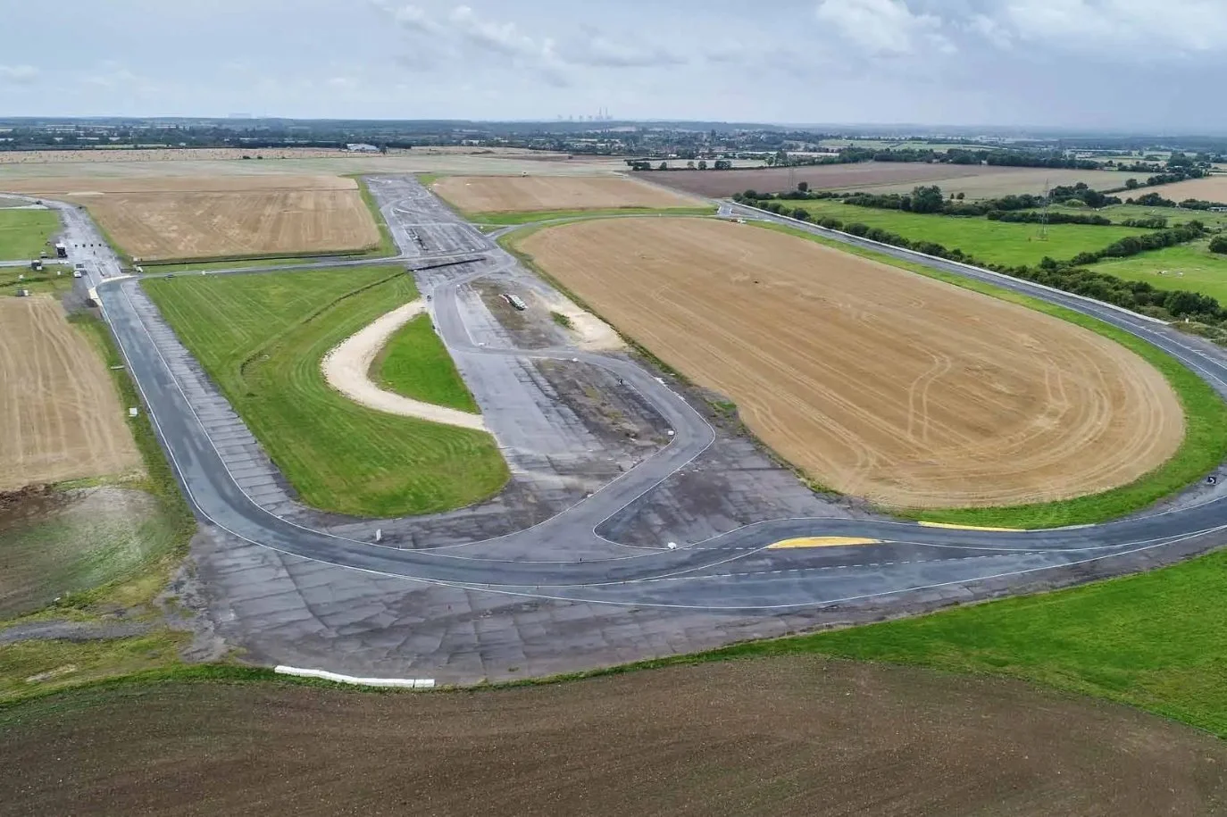 Aerial view of Blyton Park race track