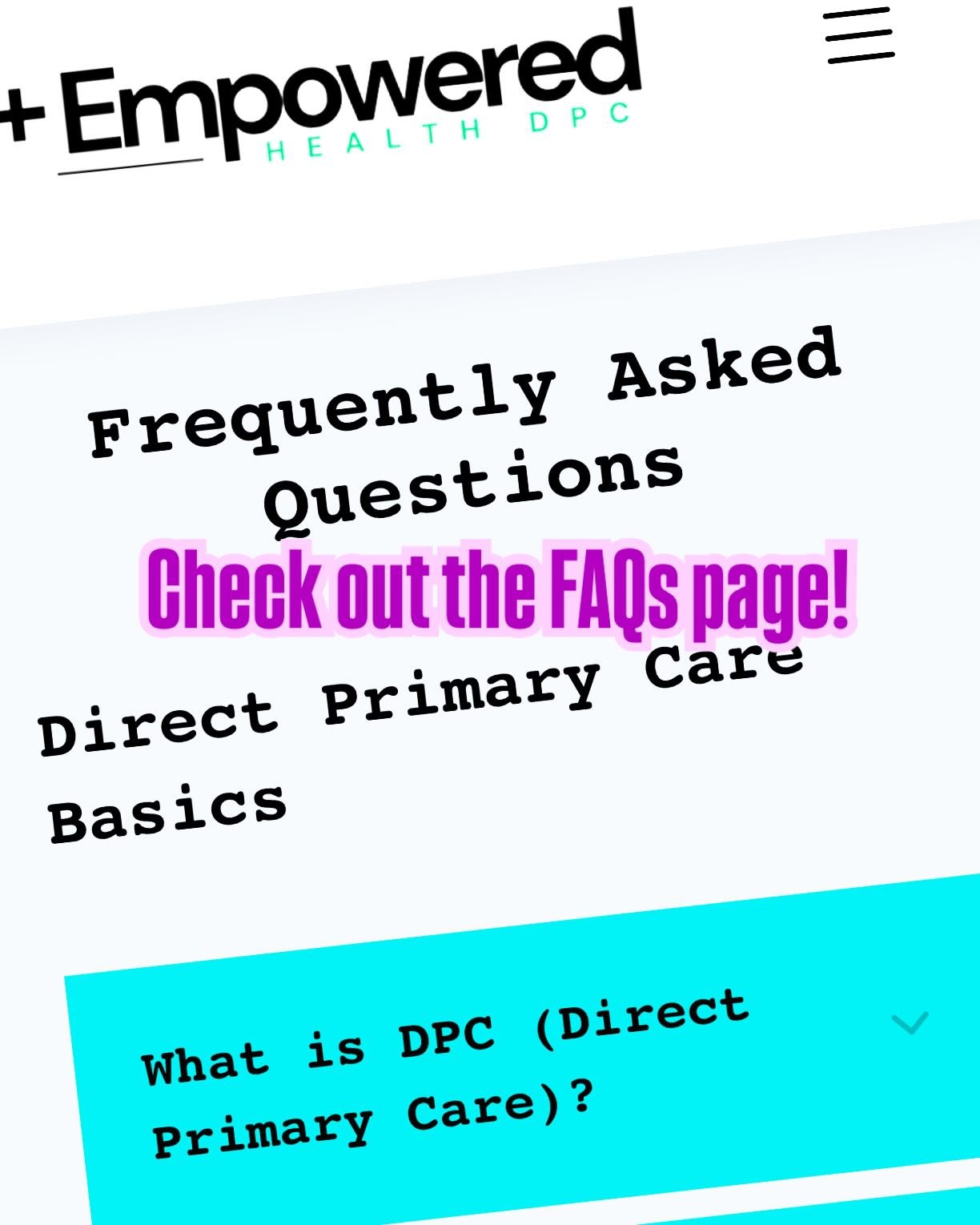 Got questions?? https://myhealthempowered.com/faq #empoweredhealthdpc