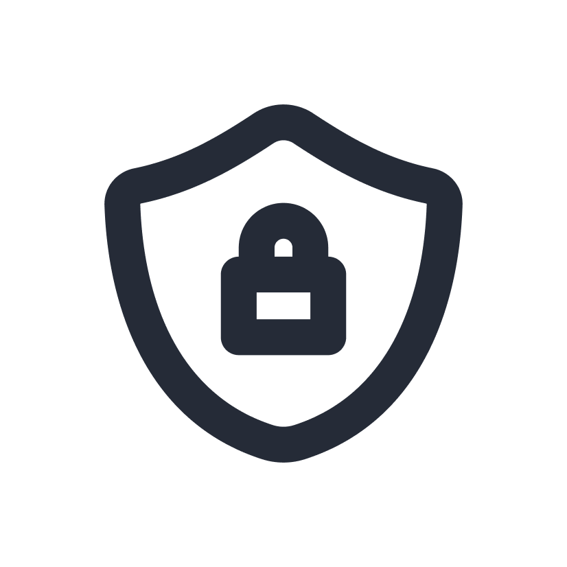 icon showing a lock in a shield