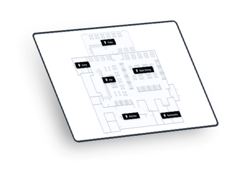 A digital touchscreen device displaying SAVI Map View.