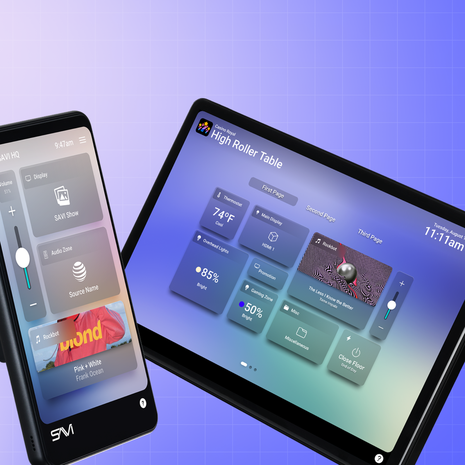 5" and 10" TOUCHPAD.One with SAVI Glass