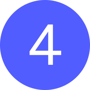 Blue circle with the number 4 in white text in the center