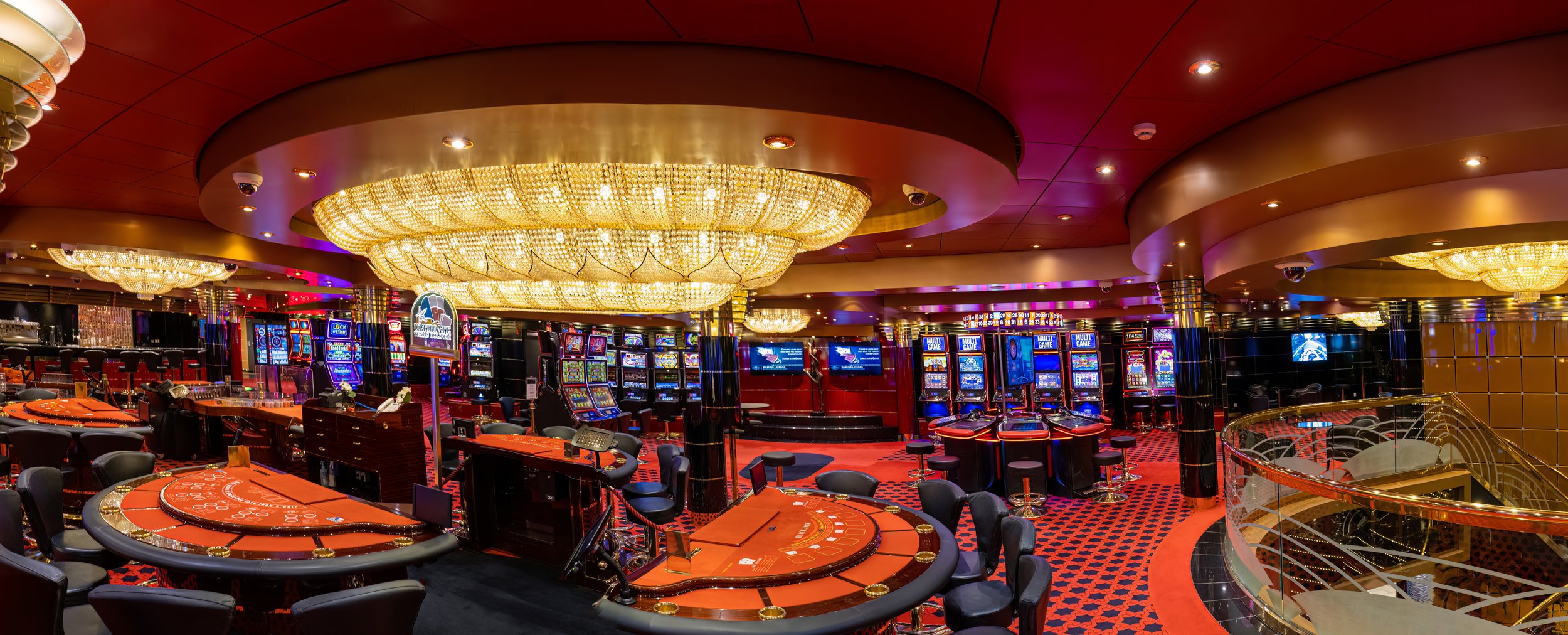 Large upscale casino gambling room