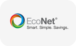 EcoNet logo with the slogan 'Smart. Simple. Savings.'