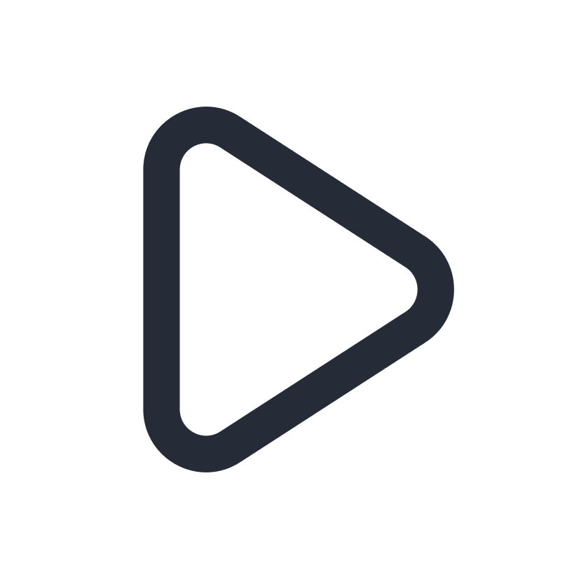 icon showing a play button