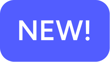 Blue background with white text that says "NEW!"