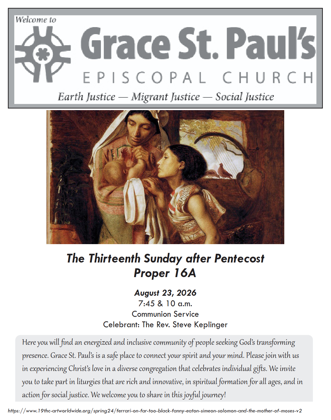 Bulletin cover page