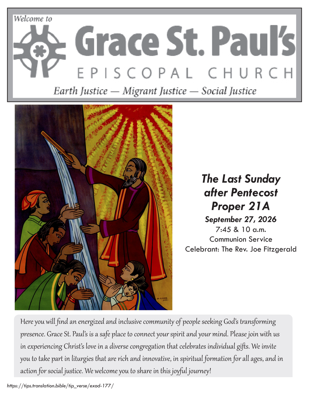 Bulletin cover