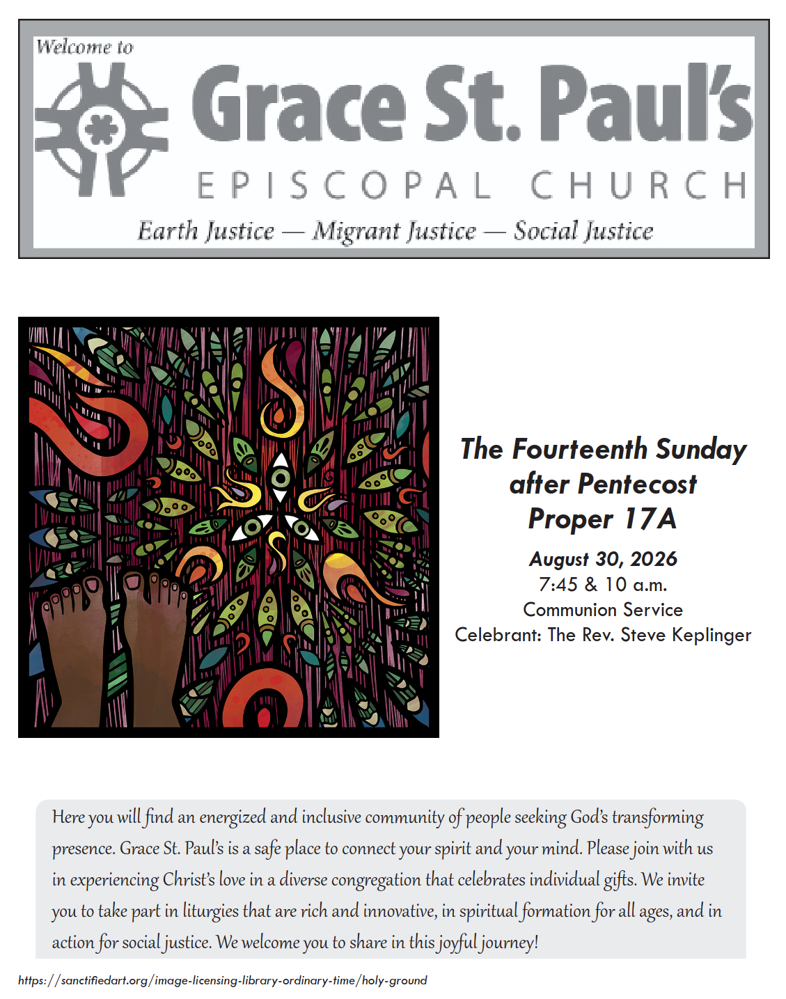 Bulletin cover page