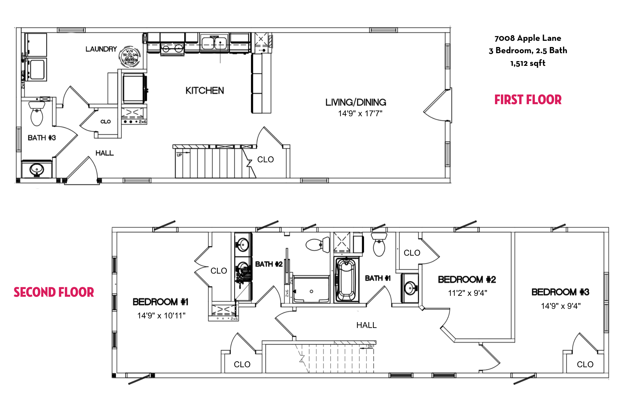 7008 Apple Ln - Floor Plan