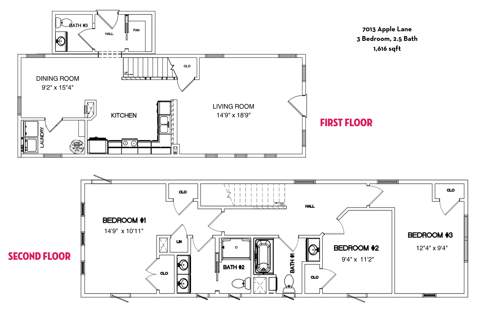7013 Apple Ln - Floor Plan