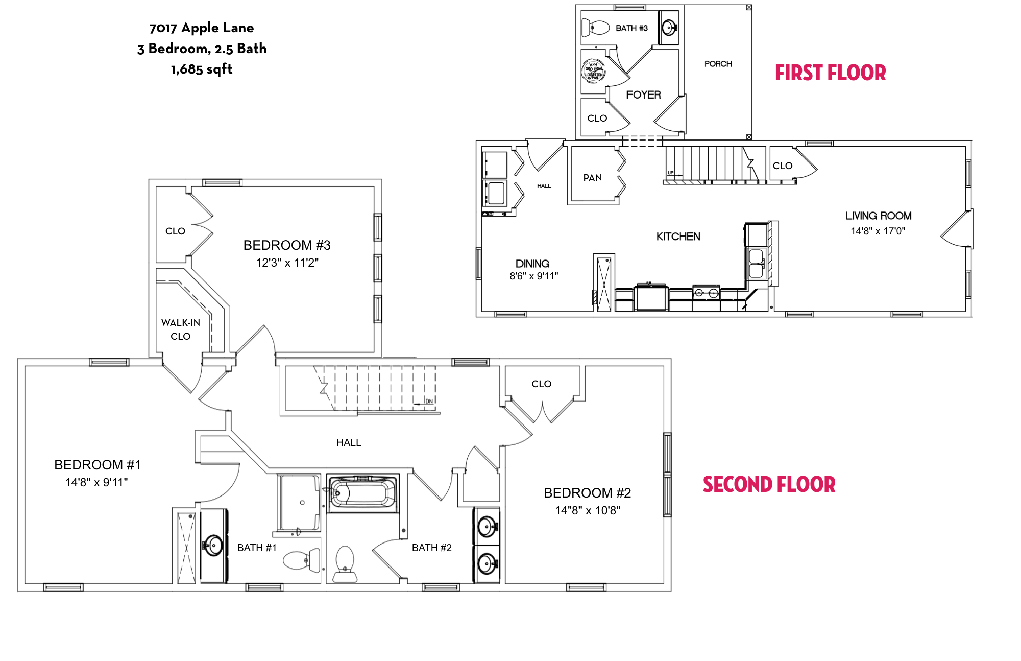 7017 Apple Ln - Floor Plan