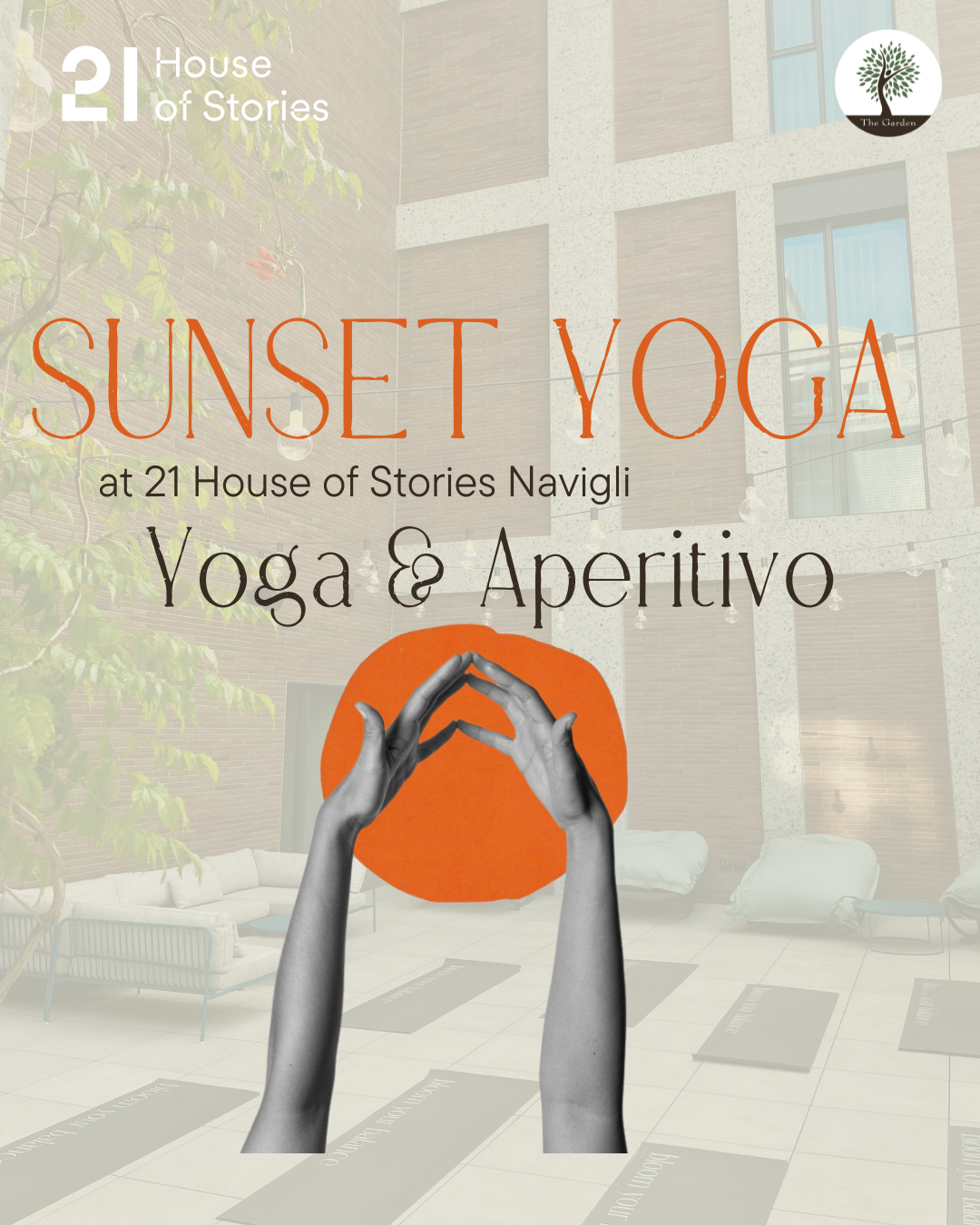 Sunset Yoga &amp; Aperitivo - 21 House of Stories Navigli 