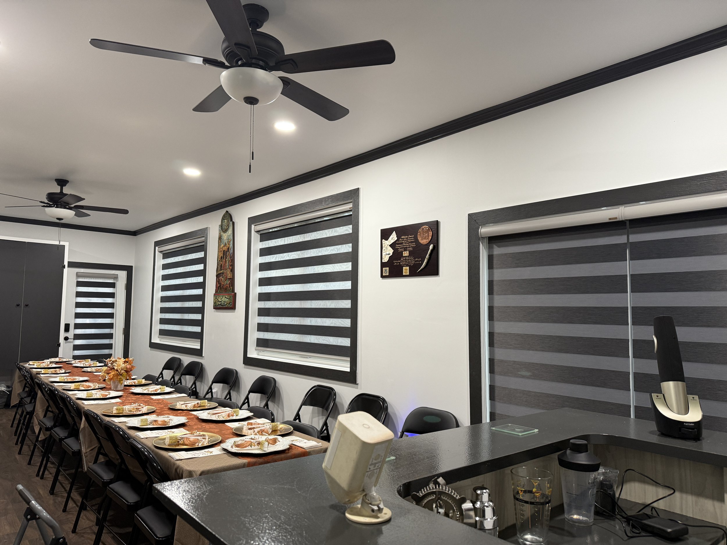 Monochrome Zebra Shade Makeover