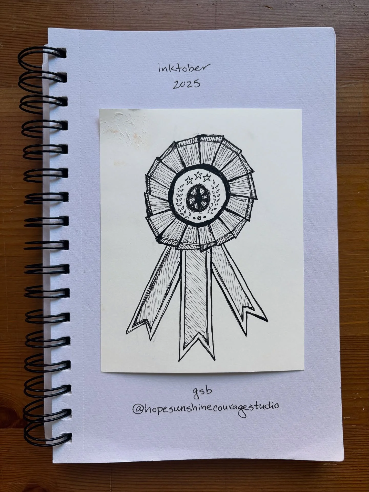 &ldquo;The measure of achievement is not winning awards. It&rsquo;s doing something that you appreciate, something you believe is worthwhile.&rdquo;

Julia Child 

Inktober Challenge 2025; Day 31: Award

The last drawing of this month-long challenge,