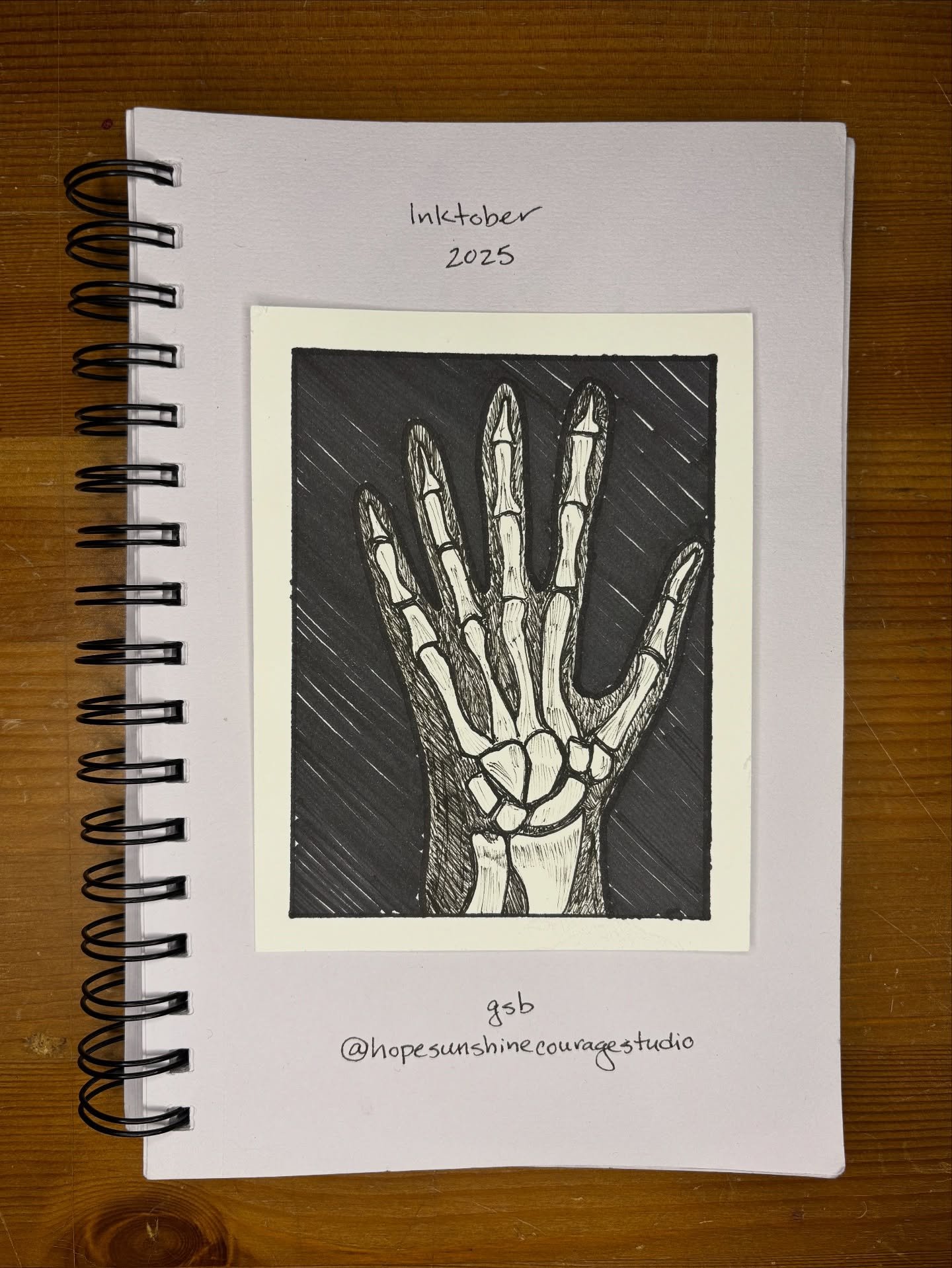 &ldquo;The bones of the soul are indestructible&rdquo;

from Women Who Run With the Wolves 
by Clarissa Pinkola Est&eacute;s

Inktober Challenge 2025; Day 28: Skeletal

#hopesunshinecourage #inktober #inktoberchallenge2025 #inktober2025 #inktoberskel