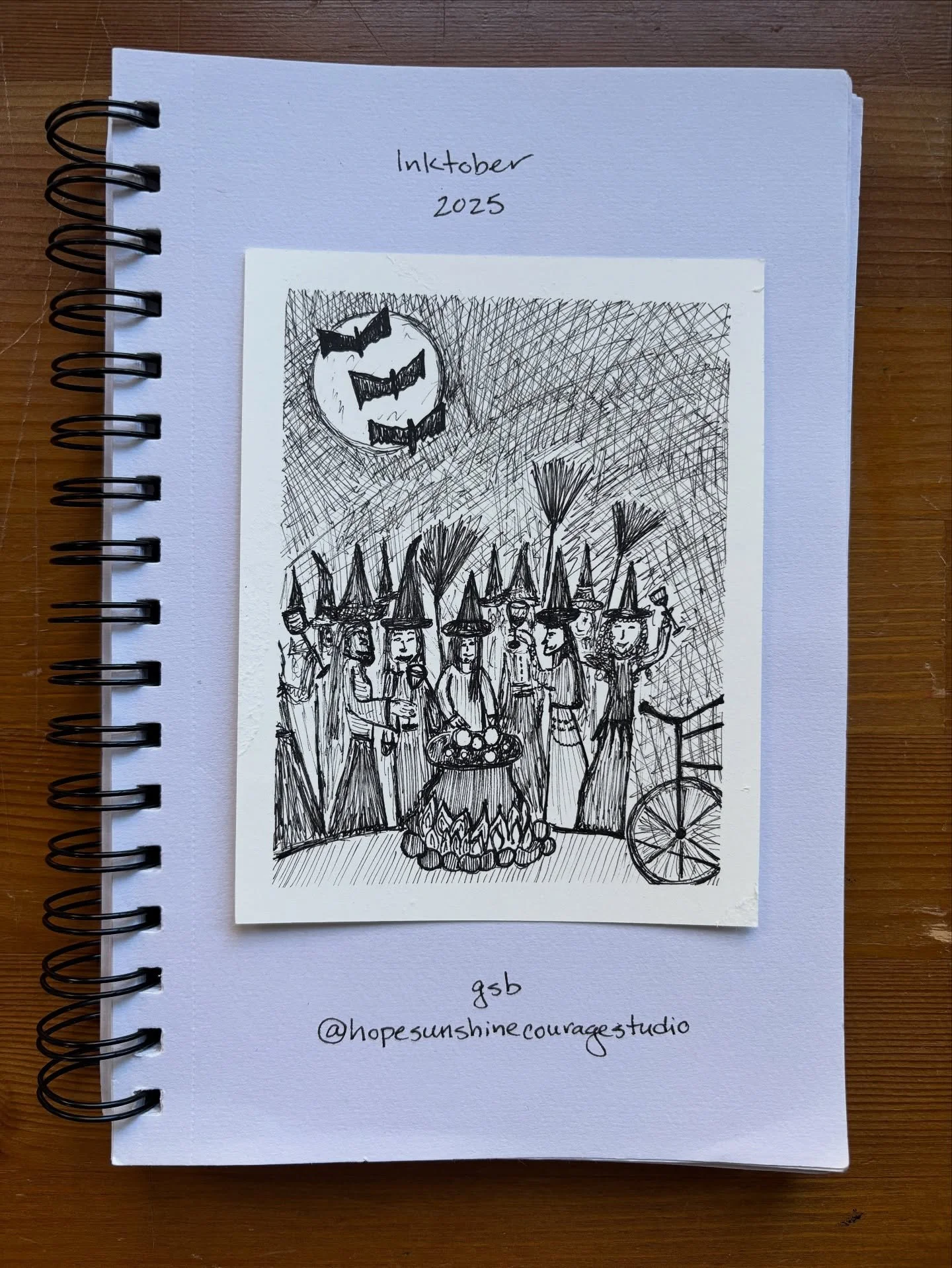 &ldquo;We ride tonight, witches!&rdquo; 

Inktober Challenge 2025; Day 24: Rowdy
Inspired by Steph

#hopesunshinecourage #inktober #inktoberchallenge2025 #inktober2025 #inktoberrowdy #witches #witchesnightout