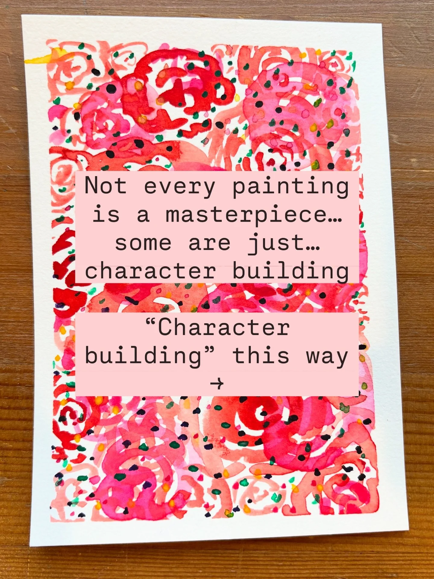 Trust the process? 😅

#hopesunshinecourage #watercolorart #creativeprocess #womenwhocreate #learningtofail #artistjourney