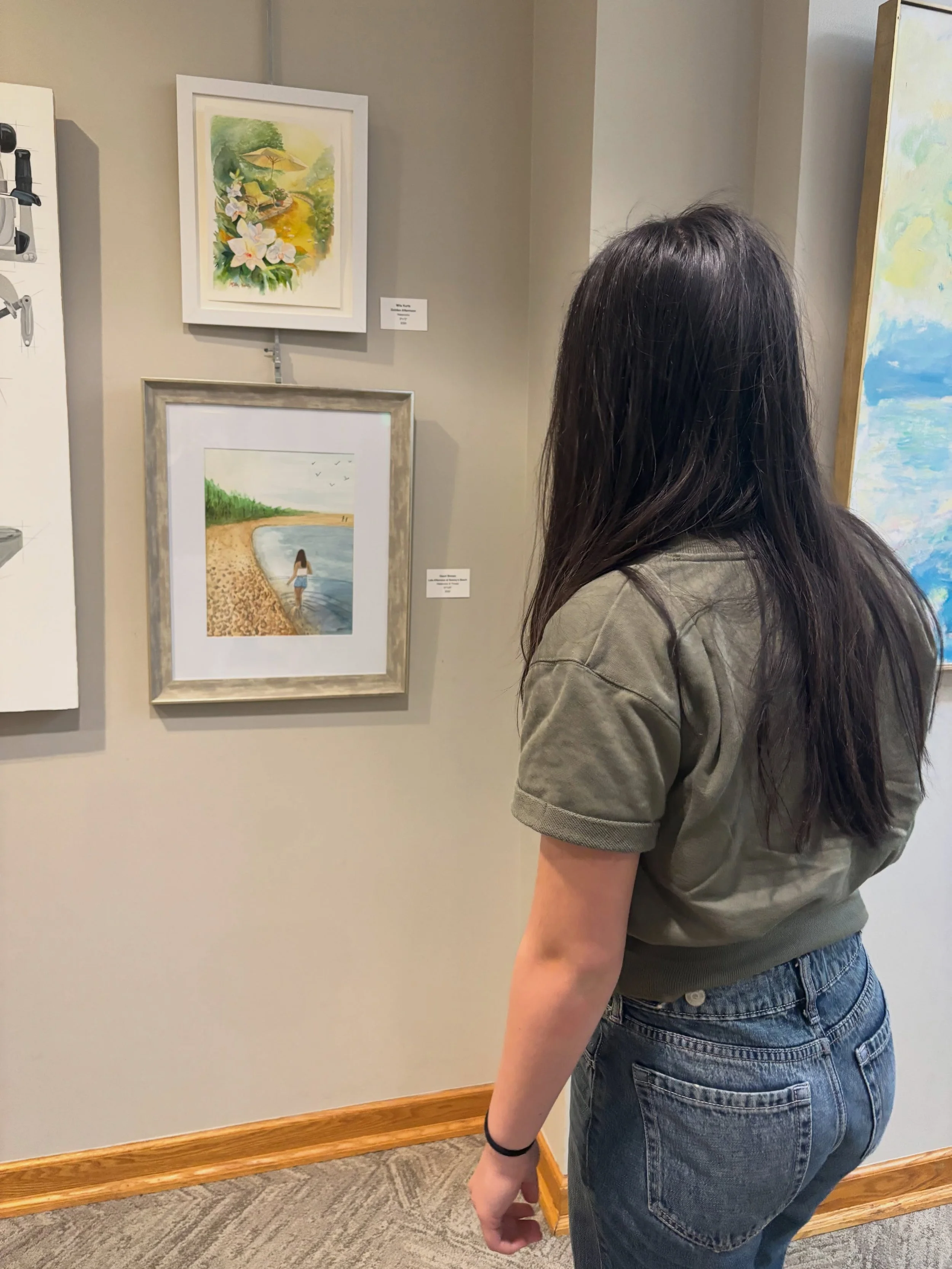 &ldquo;Late Afternoon at Sammy&rsquo;s Beach&rdquo; is now available for sale through the North Shore Art League, as part of the Summer Open Show. 

AB and I loved attending the artists reception last week.  There is something really special about se